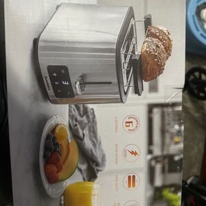 Stainless Steel Toaster with Digital Display
